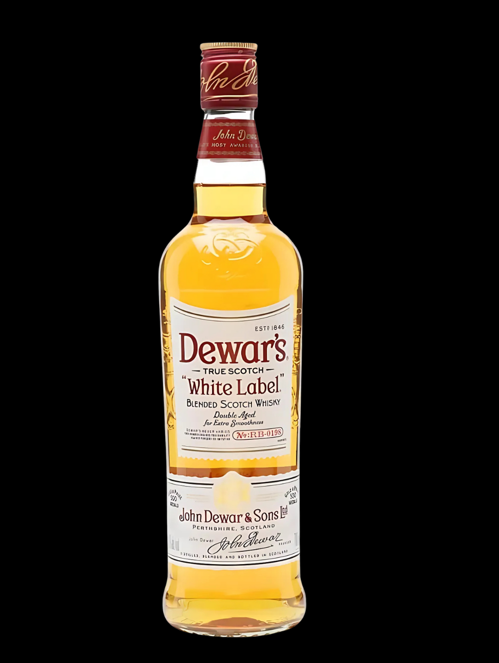 DEWAR'S BLENDED SCOTCH WHISKY WHITE LABEL 